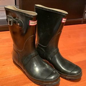 Hunter Rain Boots Black Barely used